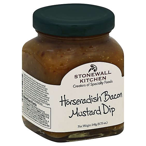 Stonewall Kitchen Dip Mustard Horseradish Bacon - 8.75 Oz