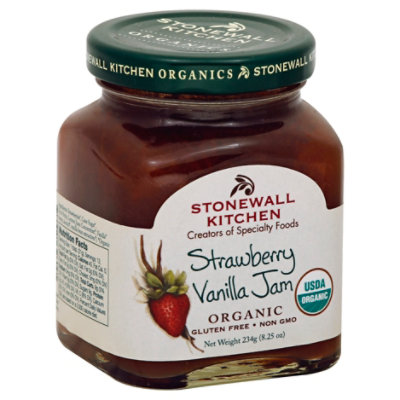 Stonewall Kitchen Organic Jam Strawberry Vanilla - 8.25 Oz