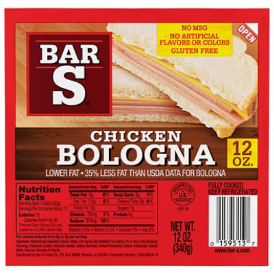 Bar-S Bologna Chicken - 12 Oz