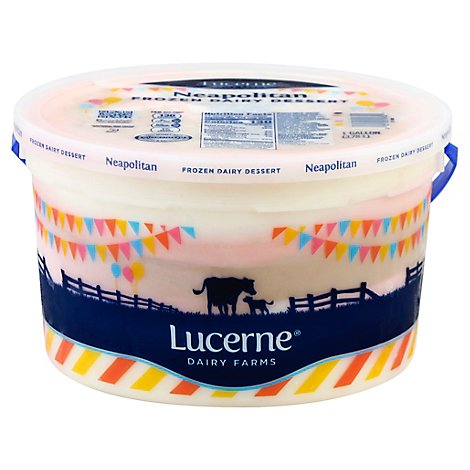 Lucerne Frozen Dairy Dessert Neapolitan 1 Gallon - 3.78 Liter