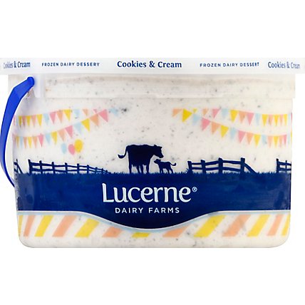 Lucerne Frozen Dairy Dessert Cookies & Cream 1 Gallon - 3.78 Liter - Image 2