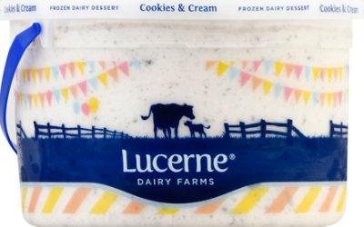 Lucerne Frozen Dairy Dessert Cookies & Cream 1 Gallon - 3.78 Liter - Image 2