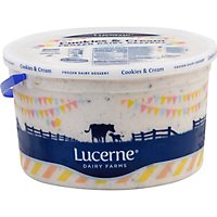 Lucerne Frozen Dairy Dessert Cookies & Cream 1 Gallon - 3.78 Liter - Image 1