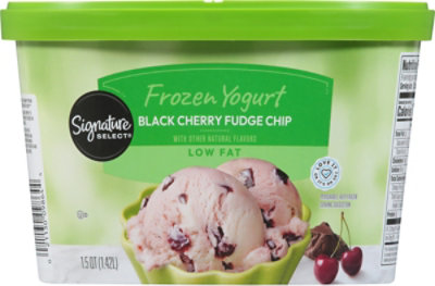 Signature SELECT Black Cherry Fudge Chip Low Fat Frozen Yogurt - 1.5 Quart - Image 6