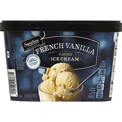Signature SELECT Ice Cream French Vanilla - 1.5 Quart - Image 2