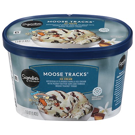 Signature SELECT Ice Cream Moose Tracks Original - 1.5 Quart