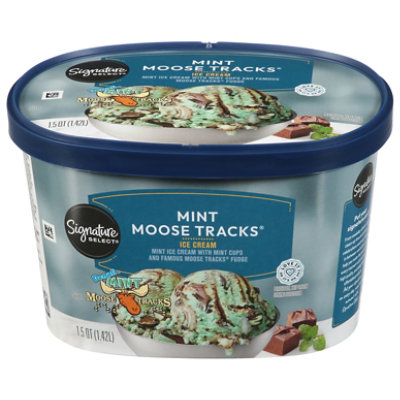 Signature SELECT Ice Cream Moose Tracks Mint - 1.5 Quart - Shaw's