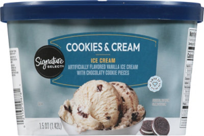 Signature SELECT Ice Cream Cookies N Cream - 1.5 Quart - Image 6