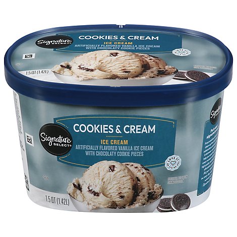 Signature SELECT Ice Cream Cookies N Cream - 1.5 Quart