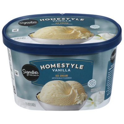 Signature SELECT Ice Cream Vanilla Homestyle - 1.5 Quart - Image 3