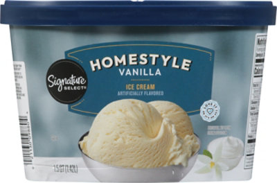 Signature SELECT Ice Cream Vanilla Homestyle - 1.5 Quart - Image 6