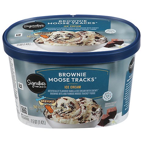 Signature SELECT Ice Cream Moose Tracks Brownie - 1.5 Quart