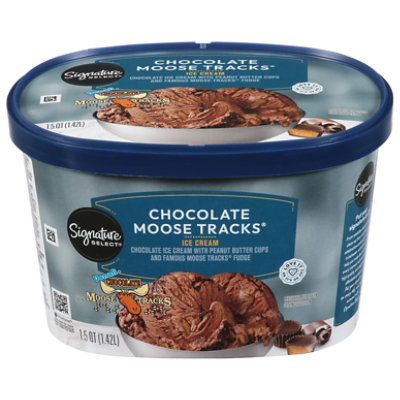 Signature SELECT Ice Cream Moose Tracks Chocolate - 1.5 Quart - Image 3