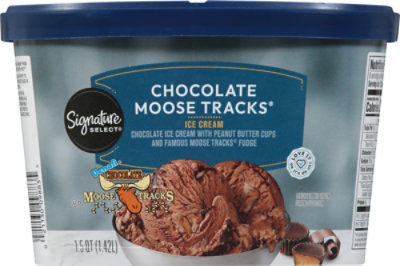 Signature SELECT Ice Cream Moose Tracks Chocolate - 1.5 Quart - Image 6