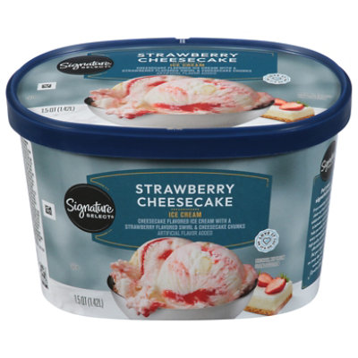 Signature SELECT Ice Cream Strawberry Cheesecake - 1.5 Quart - Image 3