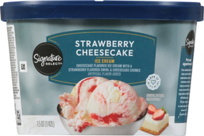 Signature SELECT Ice Cream Strawberry Cheesecake - 1.5 Quart - Image 6