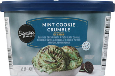 Signature SELECT Ice Cream Mint Chocolate Cookie Crumble - 1.5 Quart - Image 6