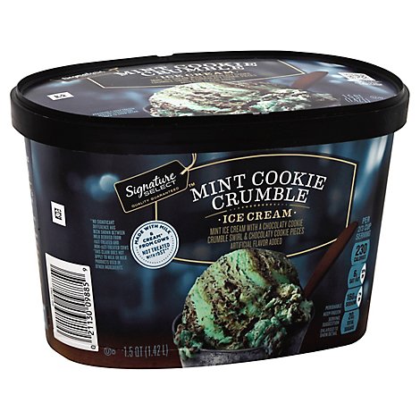 Signature SELECT Ice Cream Mint Chocolate Cookie Crumble - 1.5 Quart
