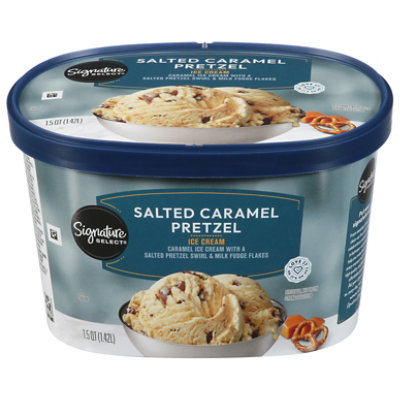 Signature SELECT Ice Cream Salted Caramel Pretzel - 1.5 Quart - Image 3