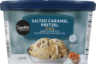 Signature SELECT Ice Cream Salted Caramel Pretzel - 1.5 Quart - Image 6