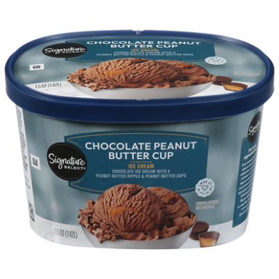 Signature SELECT Ice Cream Chocolate Peanut Butter Cup - 1.5 Quart - Image 3