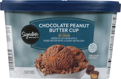 Signature SELECT Ice Cream Chocolate Peanut Butter Cup - 1.5 Quart - Image 6