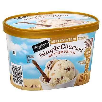 Signature SELECT Ice Cream Butter Pecan Reduced Fat - 1.5 Quart - Image 1