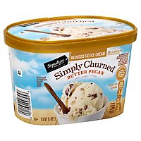 Signature SELECT Ice Cream Butter Pecan Reduced Fat - 1.5 Quart - Image 1