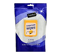 Signature SELECT Furniture Wipes Lemon Scented - 24 Count