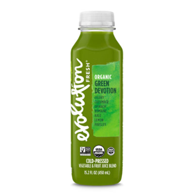 Evolution Fresh Organic Cold Pressed Green Devotion Vegetable & Fruit Juice Blend - 15.2 Fl. Oz.
