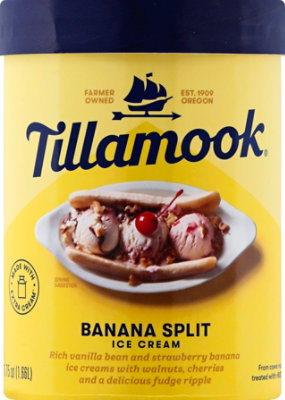 Tillamook Ice Cream Banana Split -1.75Qt - Image 2