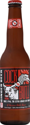 Cock N Bull Ginger Beer Sugar Soda Vintage Glass Bottle Cane - 12 Fl. Oz. - Image 2