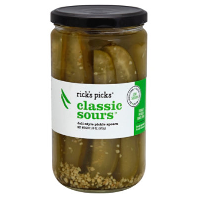 ricks picks pickles spears deli-style classic sours - 24 Oz