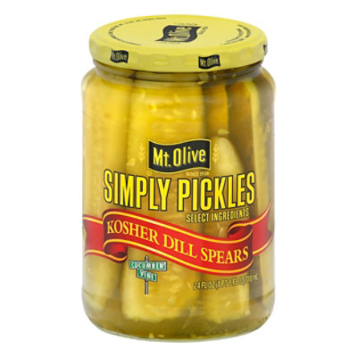 Mt. Olive Pickles Simply Pickles Spears Made With Sea Salt Kosher Dill - 24 Fl. Oz. - Image 2