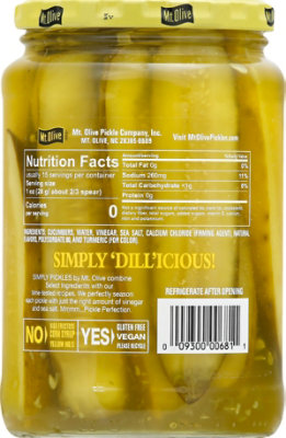 Mt. Olive Pickles Simply Pickles Spears Made With Sea Salt Kosher Dill - 24 Fl. Oz. - Image 5