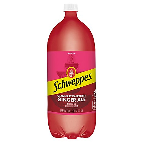 Schweppes Cranberry Raspberry Ginger Ale Soda - 2 Liter