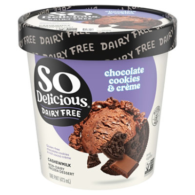 So Delicious Frozen Dessert Dairy Free Cashewmilk Chocolate Cookies N Cream - 1 Pint - Image 2