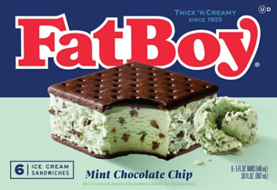 FatBoy Ice Cream Sandwich Mint Chocolate Chip - 6-5 Fl. Oz. - Image 2