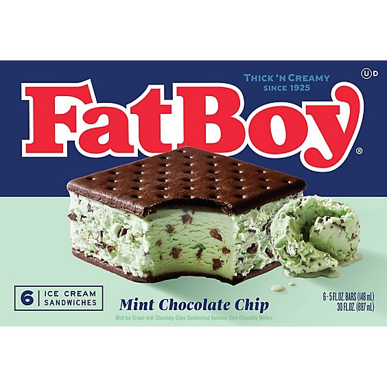 FatBoy Ice Cream Sandwich Mint Chocolate Chip - 6-5 Fl. Oz.