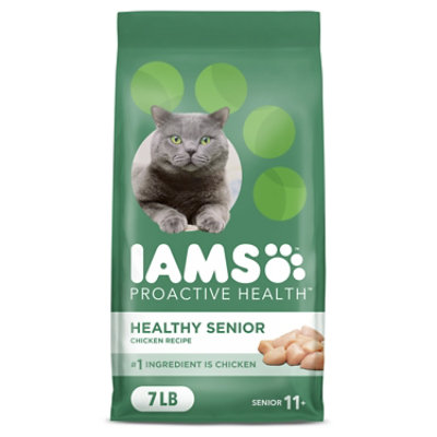 Iams Proactive Health with Chicken Cat Kibble Healthy Senior Dry Cat Food - 7 Lbs - Image 1