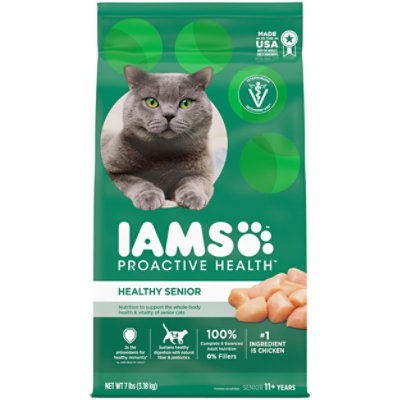  IAMS Proactive Health Cat Food Healthy Senior Dry With Chicken - 7 Lb 