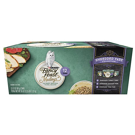 Fancy Feast Cat Food Wet Medleys Variety Pack - 12-3 Oz