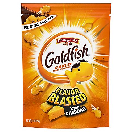 Pepperidge Farm Goldfish Crackers Baked Snack Flavor Blast Xtra Cheddar - 11 Oz - Image 1