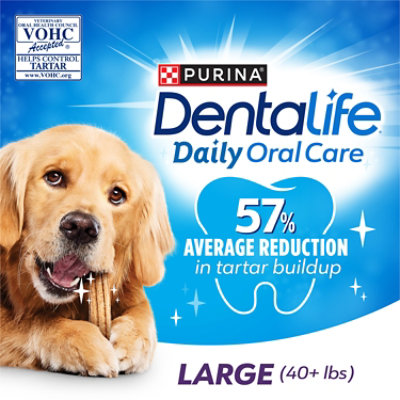 Dentalife Dog Treats Daily Oral Care Large Breed 7 Count 7.8 Oz tomthumb