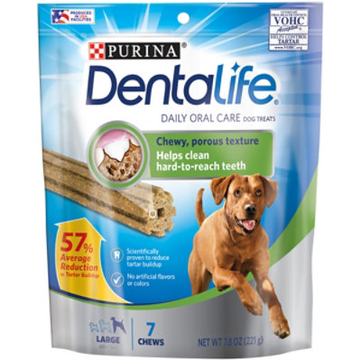 onderdak Defecte Overeenkomstig Dentalife Dog Treats Daily Oral Care Large Breed 7 Count - 7.8 Oz - Star  Market