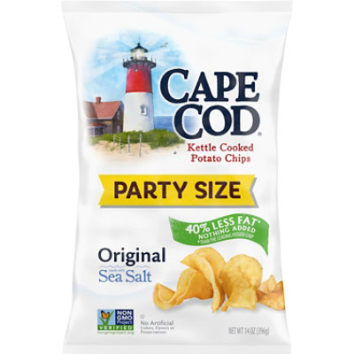 Cape Cod Potato Chips Kettle Cooked Reduced Fat Original - 14 Oz