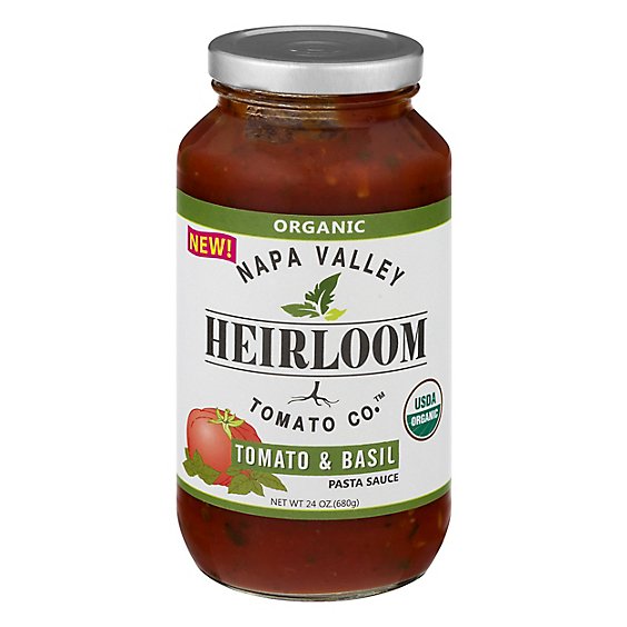 Napa Valley Heirloom Tomato Co. Pasta Sauce Organic Tomato & Basil - 24 Oz