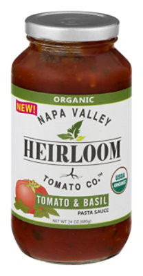 Napa Valley Heirloom Tomato Co. Pasta Sauce Organic Tomato & Basil - 24 Oz