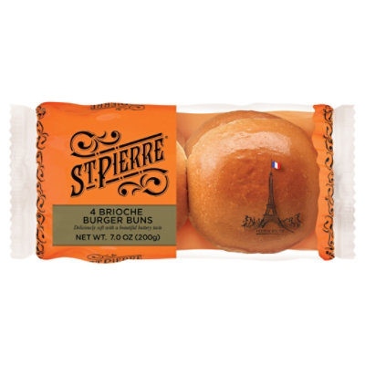 St. Pierre Brioche Burger Buns - 4 Count - Image 3