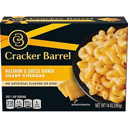Cracker Barrel Sharp Cheddar Macaroni & Cheese Dinner Box - 14 Oz - Image 2